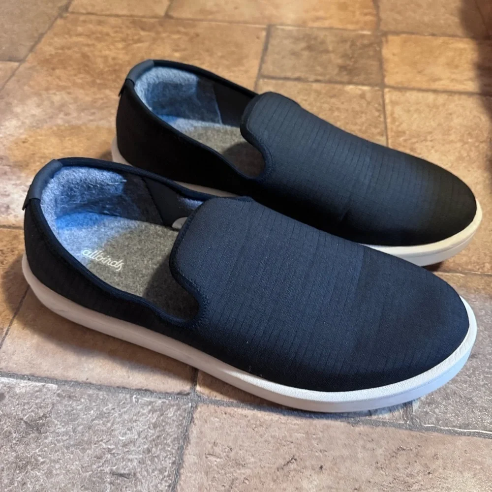 Allbirds mens Wool Lounger black slip on sneaker loafers Size 13